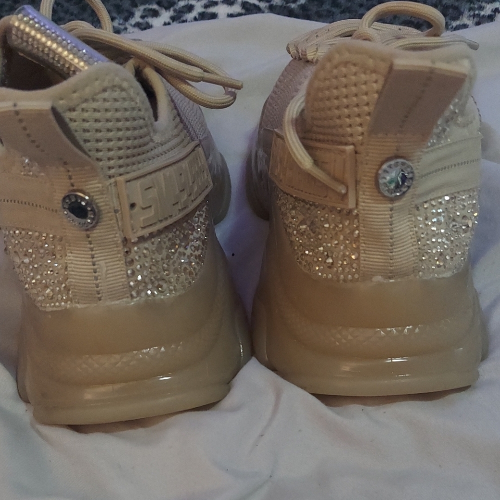 Steve Madden Sparkling Beige Sneakers - Picture 10 of 15
